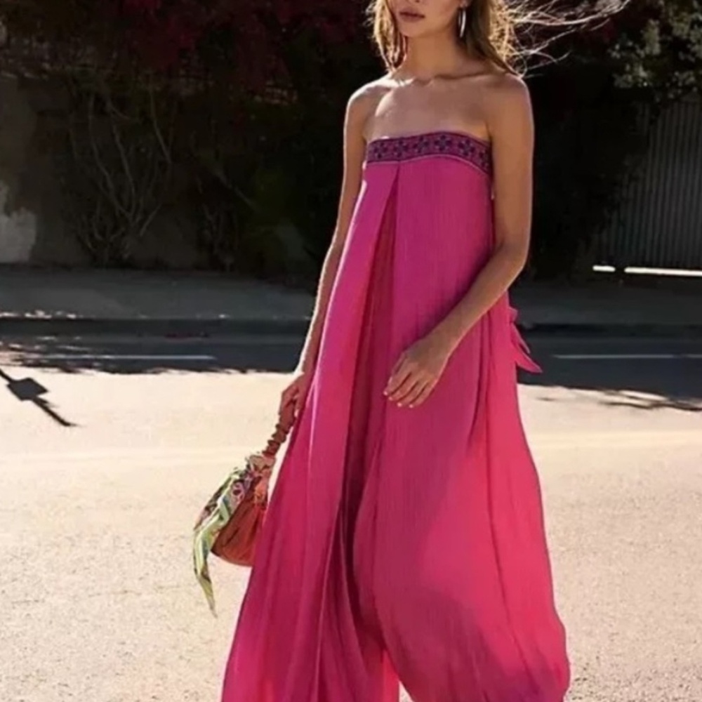 Free people Serendipity jumpsuit pink size m